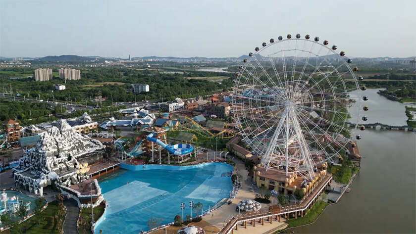 赣中首座综合性现代主题乐园！江西吉安欢乐世界水上游乐设备进入试滑验收阶段